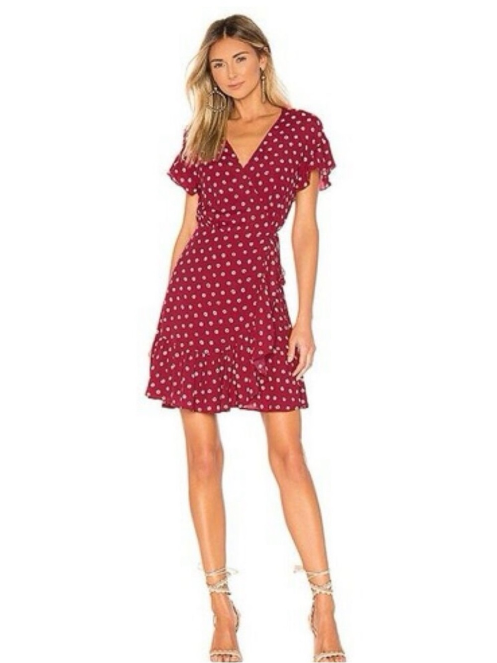 Rails Rouge Polka Dot Wrap Mini Dress